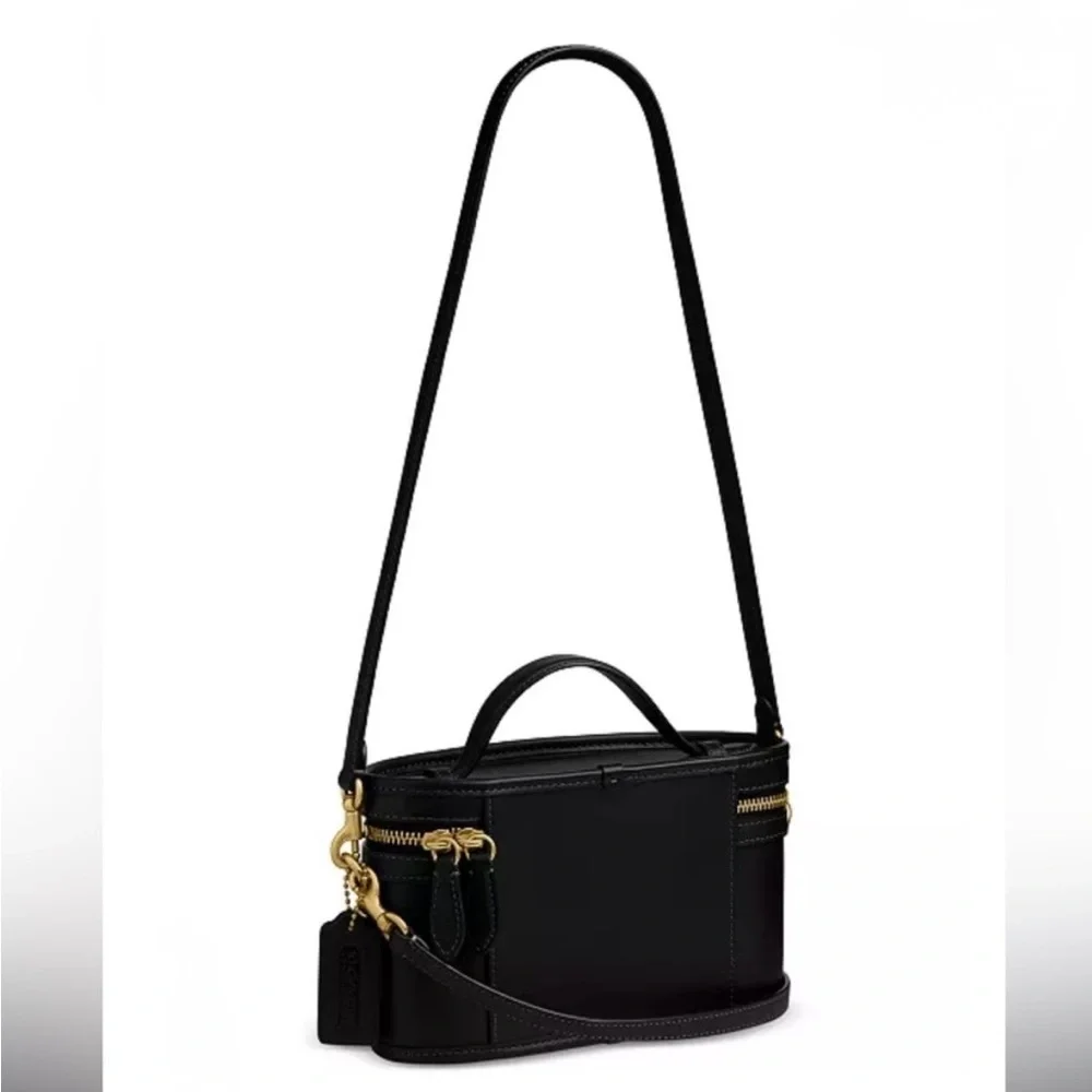 New COACH Trail Bag in black Leather with Gold Hardware - Picture 3 of 8